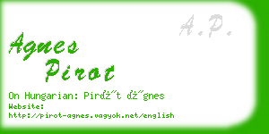 agnes pirot business card